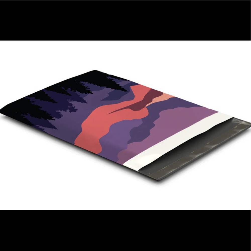 25 10X13 Bags Poly Mailers, Mountain Sunset Shipping Envelopes PRICE FIRM Fall - Picture 7 of 10